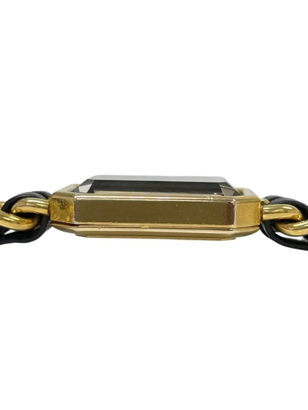 Chanel Premiere L Bracelet Watch Black Dial Gold Colored